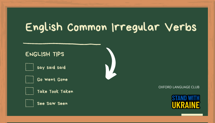 V1 V2 V3 List in English, Irregular Verbs List